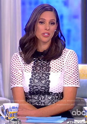 Abby's contrast lace dress on The View