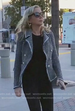 Shannon's gray tweed jacket on The Real Housewives of Orange County