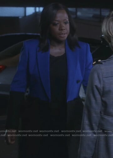 Annalise's two-tone coat on How to Get Away with Murder
