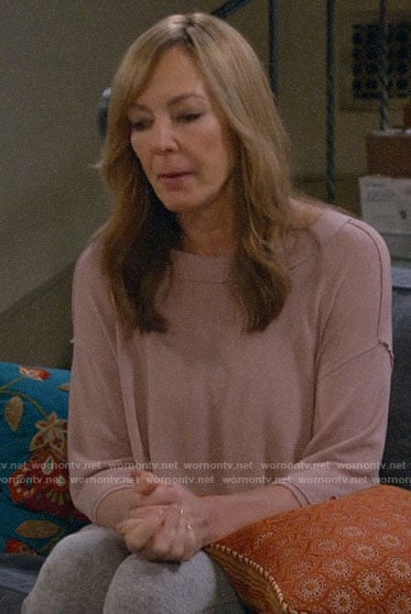 Bonnie's pink sweater on Mom