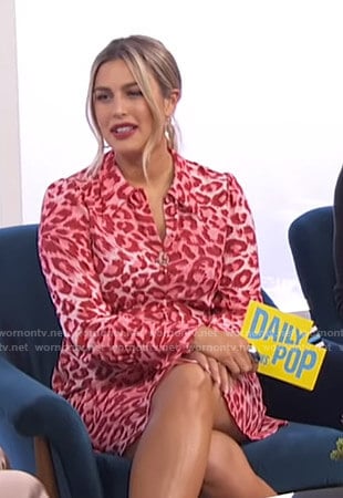 Carissa's pink leopard print shirtdress on E! News Daily Pop
