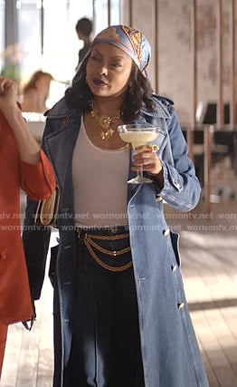 Cookie's denim trench coat on Empire