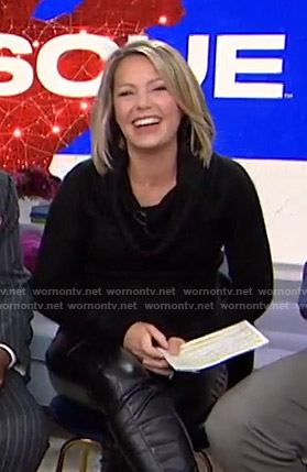 Dylan's black cowl neck maternity sweater on Today