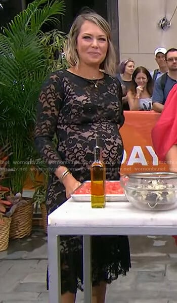 Dylan's black lace maternity dress on Today