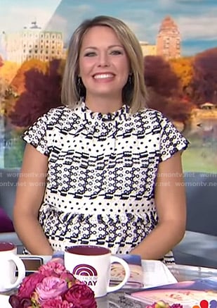 Dylan's white eyelet lace maternity dress on Today