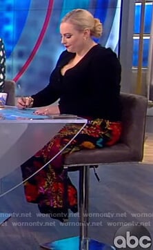Meghan's floral print pants on The View