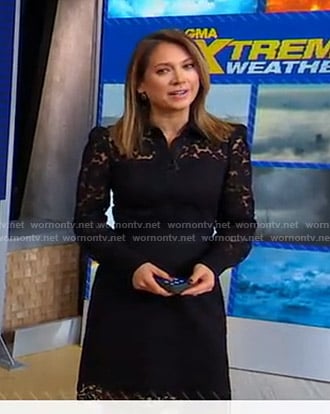 Ginger's black lace dress on Good Morning America