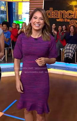 Ginger's purple space dye dress on Good Morning America