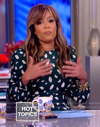 Sunny's green print midi dress on The View
