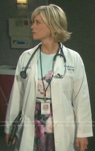 Kayla's floral dress on Days of our Lives