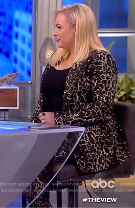 Meghan's leopard print blazer and pants on The View