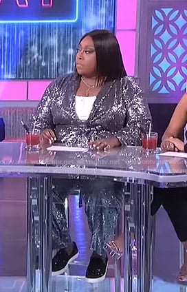 Loni's sequin jacket and pants on The Real