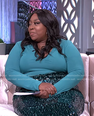 Loni's sequin pencil skirt on The Real