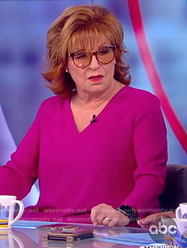 Joy's pink v-neck top on The View