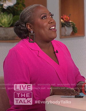 Sheryl's pink wrap blouse on The Talk