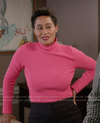 Rainbow's pink turtleneck on Black-ish