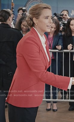 Elizabeth's red blazer on Madam Secretary