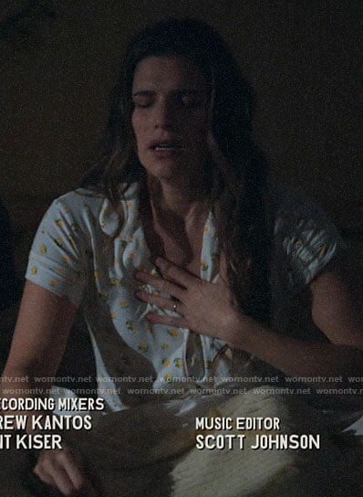 Rio's floral short sleeve pajamas on Bless This Mess