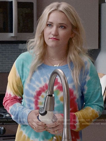 Roxy's tie dye sweatshirt on Almost Family