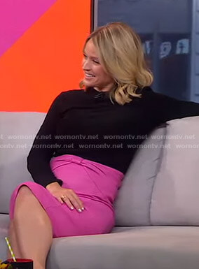 Sara's pink pencil skirt on GMA Strahan Sara And Keke