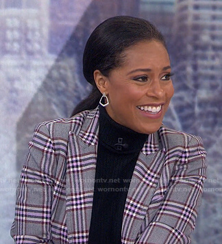 Sheinelle's grey plaid blazer on Today