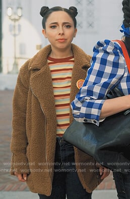 Izzy's striped ringer tee on Dollface