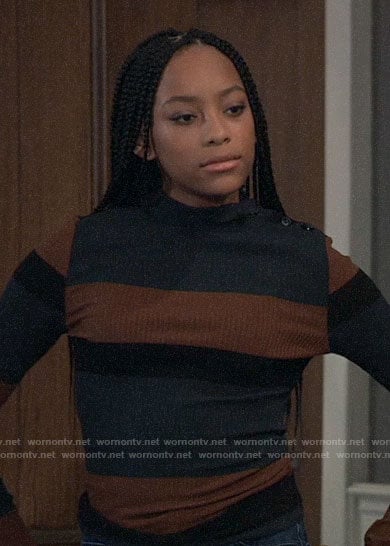 Trina's striped sweater on General Hospital