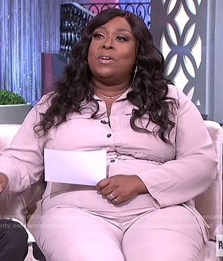 Loni's belted jumpsuit on The Real