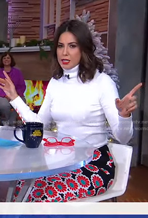 Cecilia's floral pencil skirt on Good Morning America