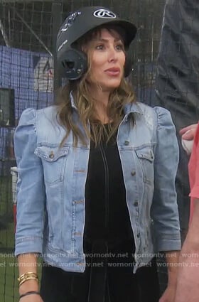 Kelly's puff denim jacket on The Real Housewives of Orange County