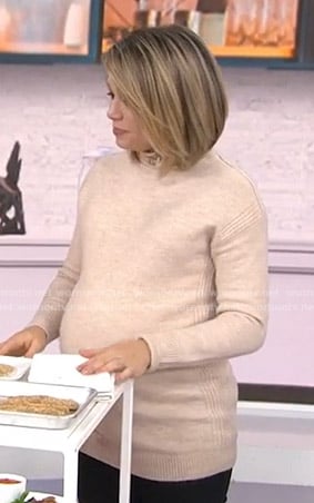 Dylan's beige turtleneck maternity sweater on Today