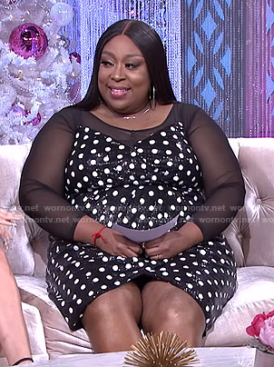 Loni's sequined polka dot dress on The Real