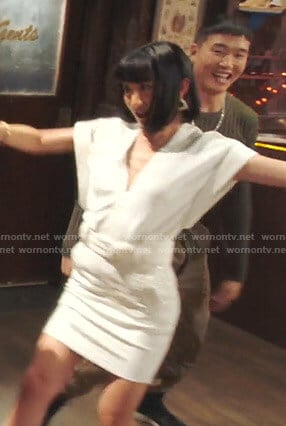 Mei's sequin belted mini dress on Sunnyside