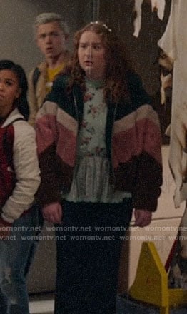 Ashlyn's chevron teddy jacket on High School Musical The Musical The Series