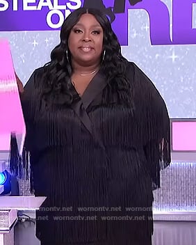 Loni's black fringe dress on The Real