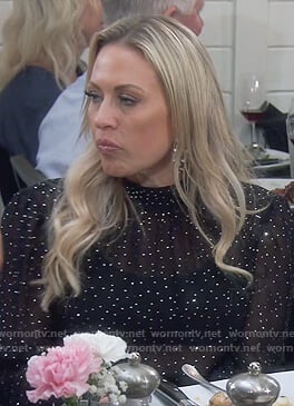 Braunwyn's black metallic top on The Real Housewives of Orange County