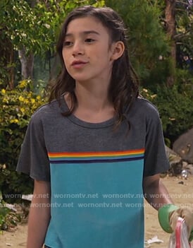 Gwen's striped tee on Bunkd