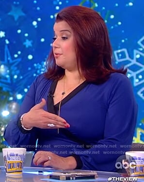 Ana's blue wrap dress on The View