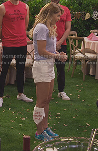 DJ's blue sequin sneakers  on Fuller House