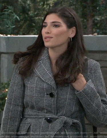 Brook Lynn's plaid coat on General Hospital