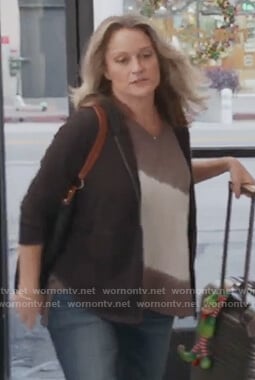 Stef's tie dye asymmetric tee on Good Trouble