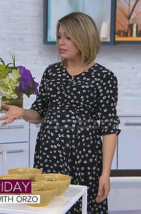 Dylan's black floral maternity dress on Today