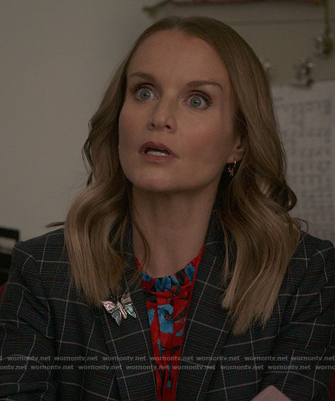 Miss Jenn's plaid blazer on High School Musical The Musical The Series