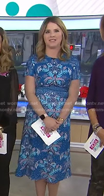 Jenna's blue floral print midi dress on Today