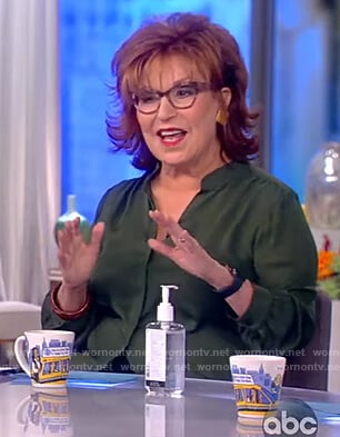 Joy's green silk blouse on The View