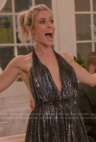 Kristin's metallic Christmas party dress on A Very Merry Cavallari
