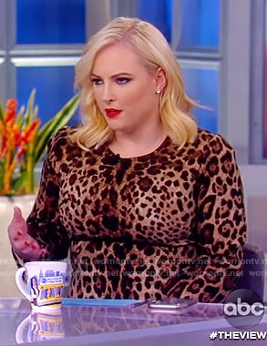 Meghan's leopared print dress on The View