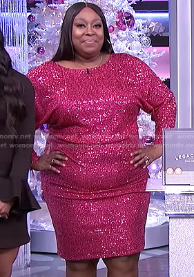 Loni's sequin dolman sleeve dress on The Real