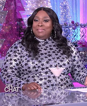 Loni's sequined star dress on The Real