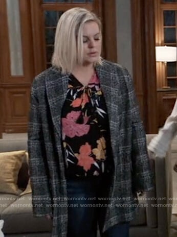 Maxie's plaid coat on General Hospital